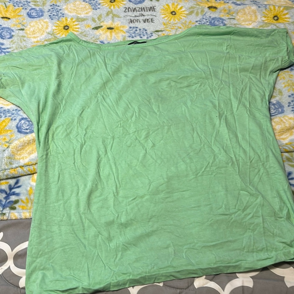 Lime, green T-shirt, short sleeves